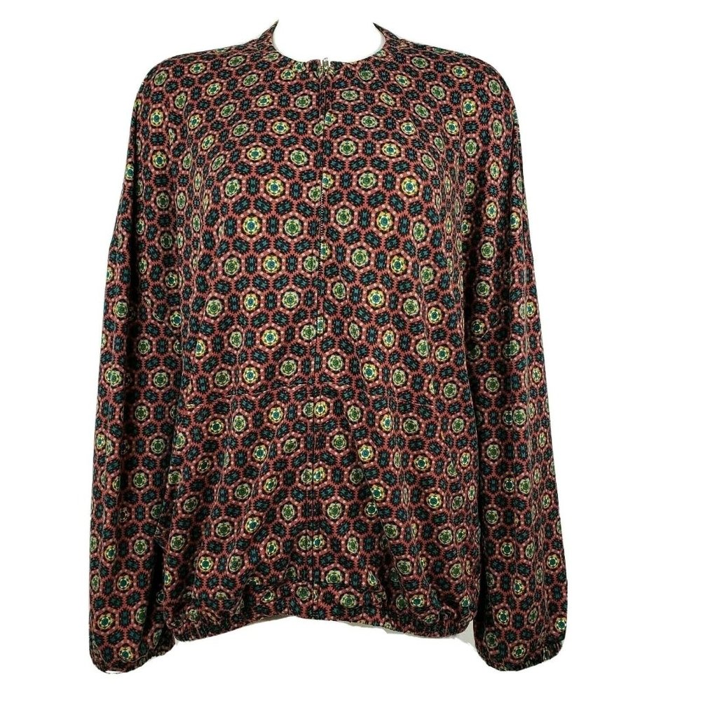 Lularoe Supply Jacket Womens Size L Large Multicolored Long Sleeve Zip Up